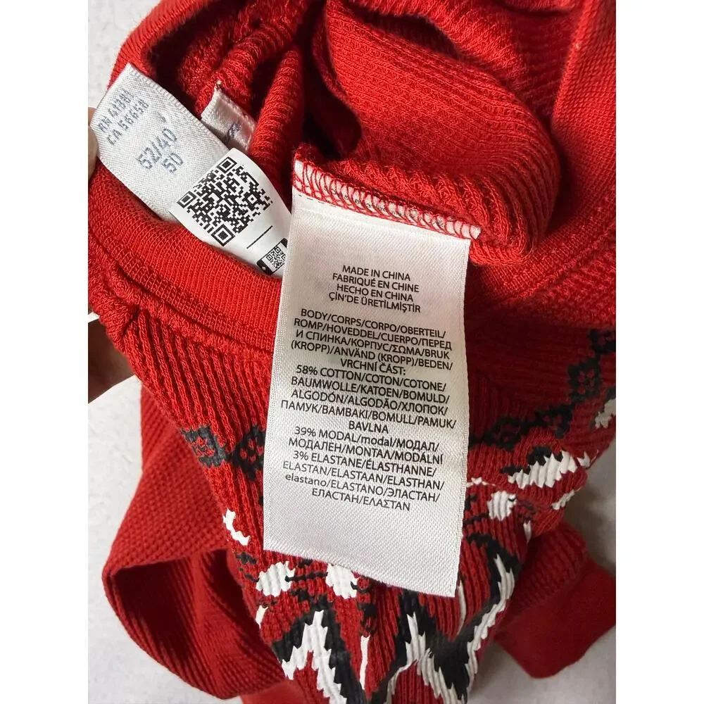 Ralph Lauren Baby NB Red Fair Isle Knit Romper One Piece Christmas Holiday NWOT
